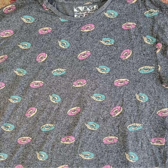 UNISEX  KNICKER BOCKER DONUTS CHARCOAL MARBLE T-SHIRT SIZE XL - Picture 5 of 12